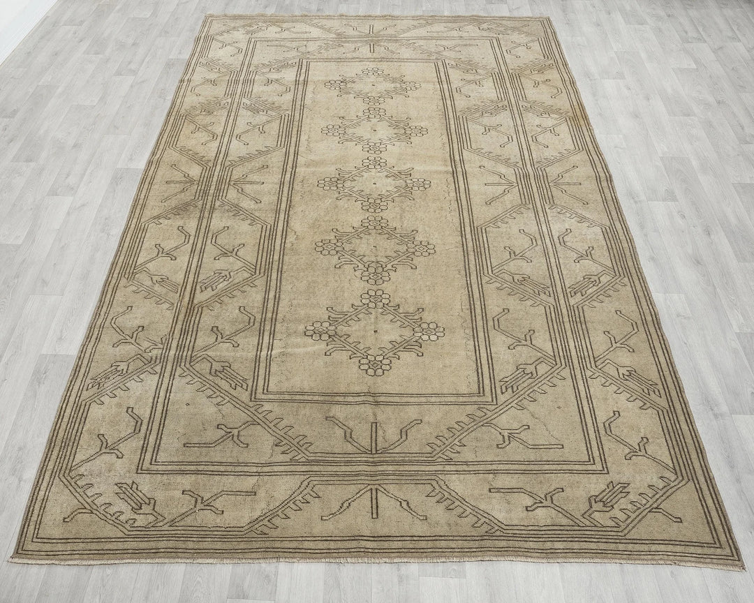 Terracotta Turkish Oushak Rug 6' x 10' 6" Hand-Knotted | No. VR29718