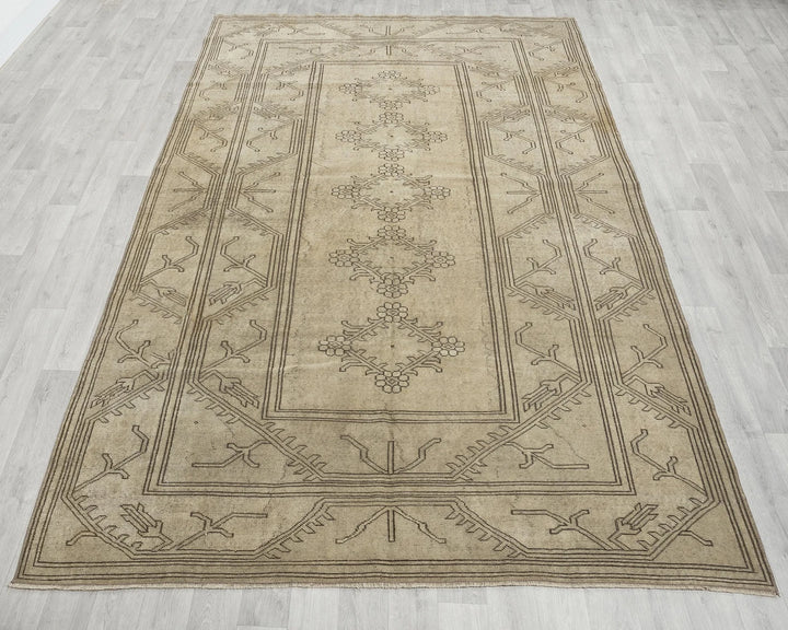 Terracotta Turkish Oushak Rug 6' x 10' 6" Hand-Knotted | No. VR29718