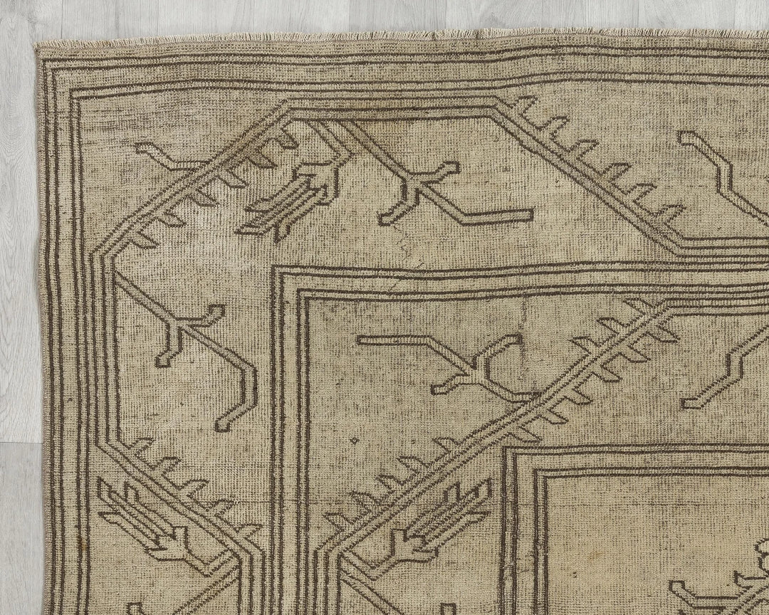 Terracotta Turkish Oushak Rug 6' x 10' 6" Hand-Knotted | No. VR29718