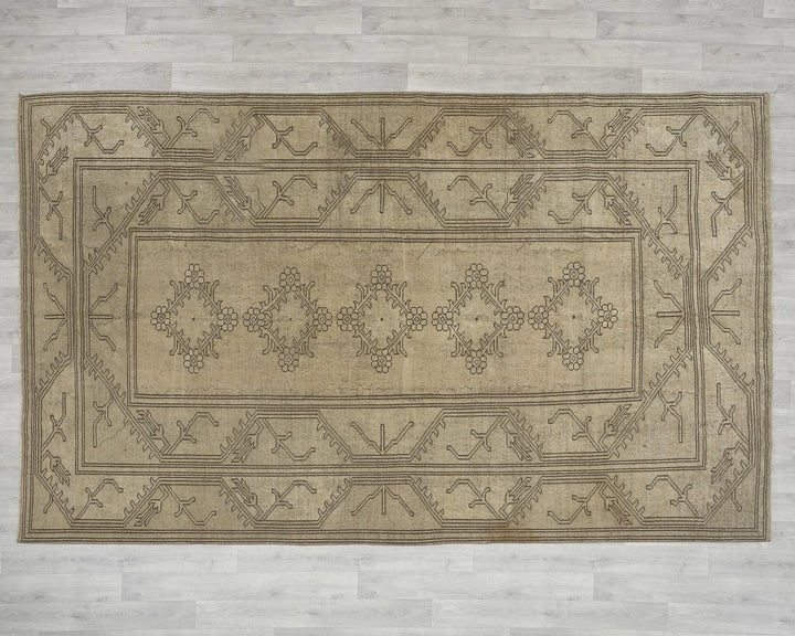 Terracotta Turkish Oushak Rug 6' x 10' 6" Hand-Knotted | No. VR29718