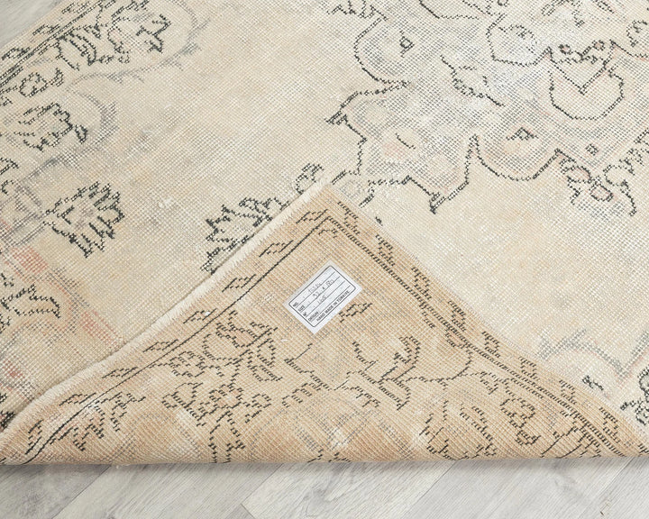 Beige Turkish Oushak Rug 3' x 5' 11" Hand-Knotted | No. VR29743