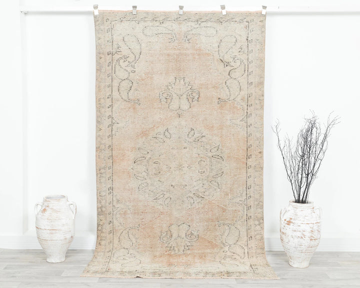 Multicolor Turkish Oushak Rug 4'10" x 8'4" Hand-Knotted | No. VR29856