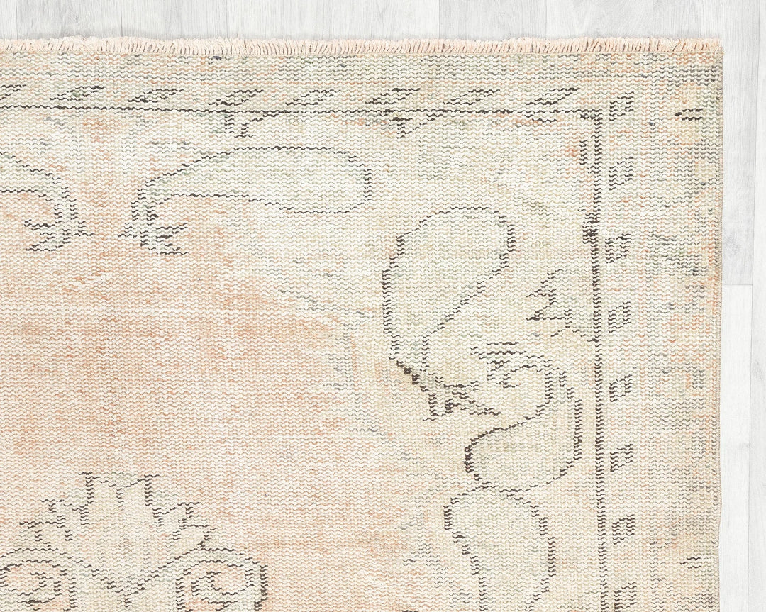 Multicolor Turkish Oushak Rug 4'10" x 8'4" Hand-Knotted | No. VR29856
