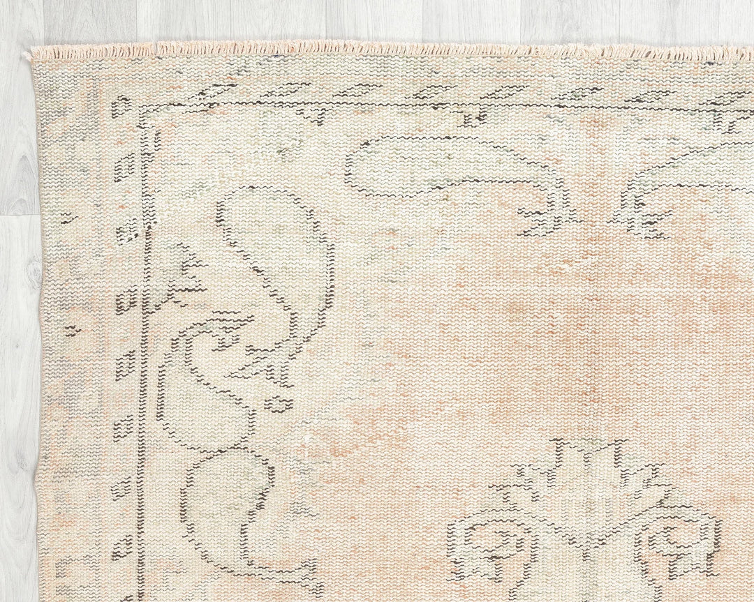 Multicolor Turkish Oushak Rug 4'10" x 8'4" Hand-Knotted | No. VR29856