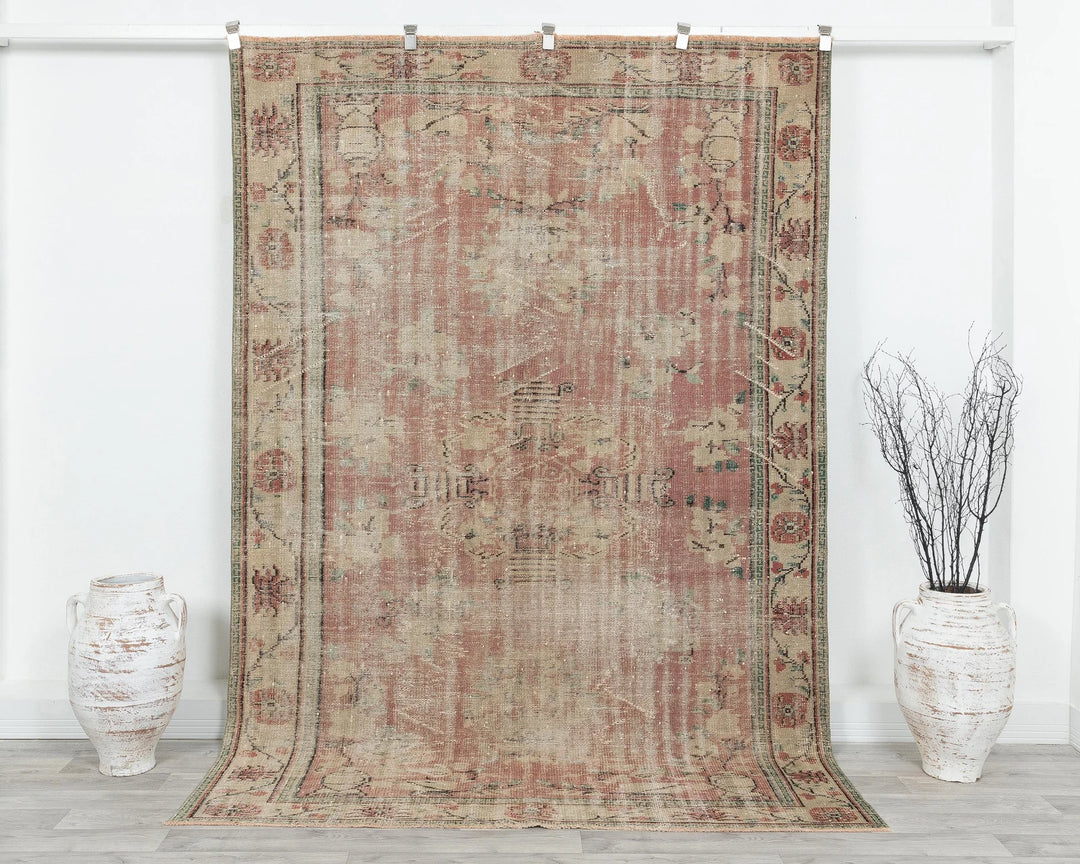 Multicolor Turkish Oushak Rug 5'8" x 8'5" Hand-Knotted | No. VR29903