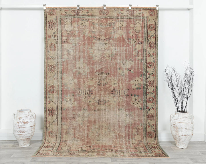 Multicolor Turkish Oushak Rug 5'8" x 8'5" Hand-Knotted | No. VR29903