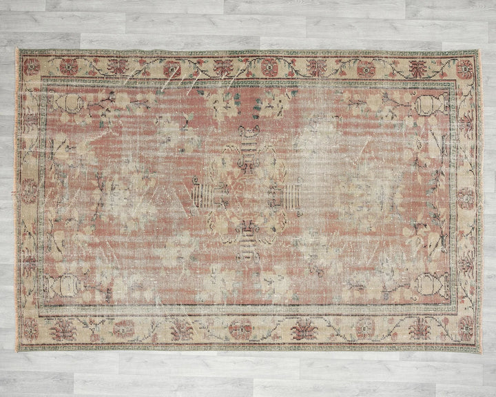 Multicolor Turkish Oushak Rug 5'8" x 8'5" Hand-Knotted | No. VR29903