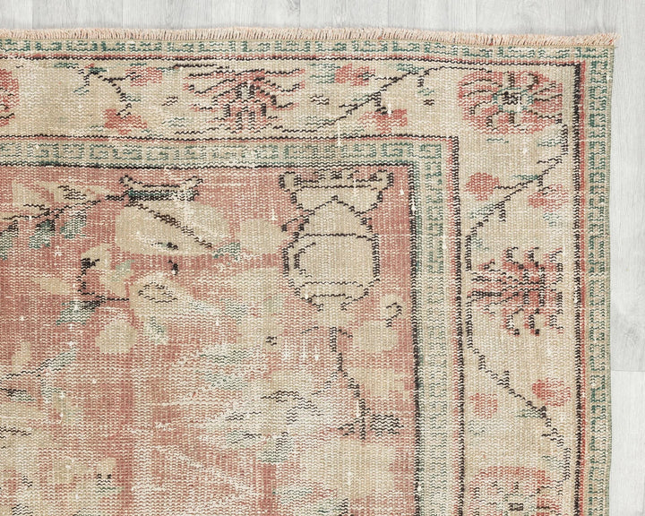 Multicolor Turkish Oushak Rug 5'8" x 8'5" Hand-Knotted | No. VR29903