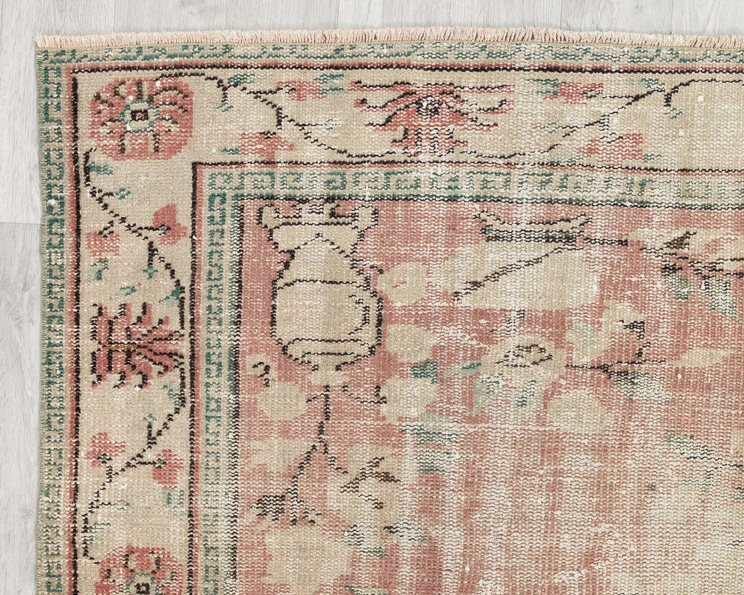 Multicolor Turkish Oushak Rug 5'8" x 8'5" Hand-Knotted | No. VR29903