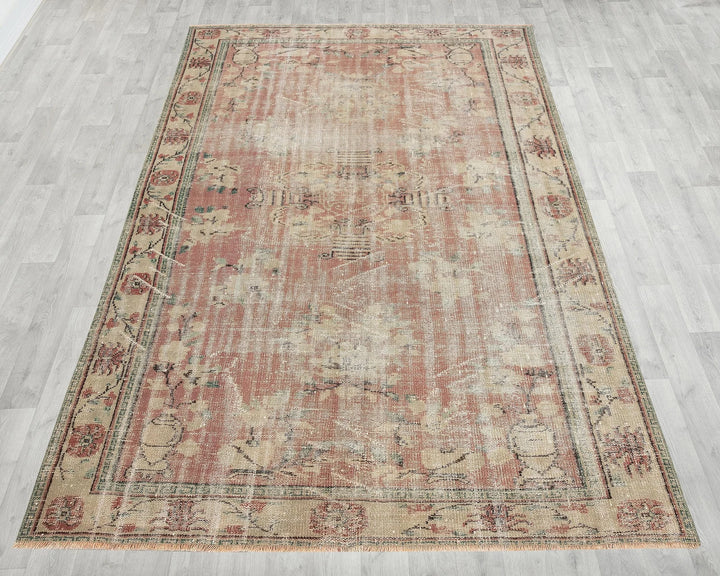 Multicolor Turkish Oushak Rug 5'8" x 8'5" Hand-Knotted | No. VR29903