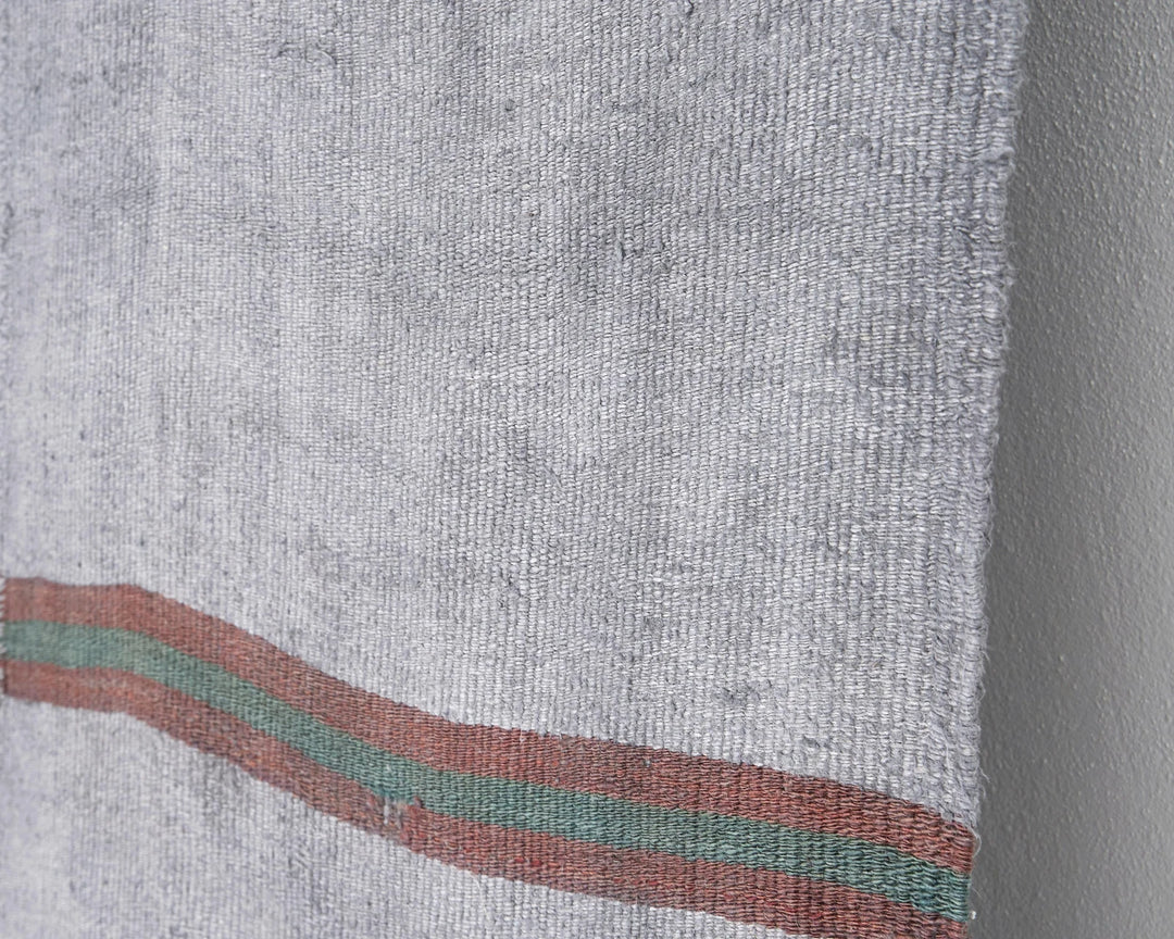 Gray Turkish Kilim Rug 6' x 9' 5" Flat-Weave | No. VR30013