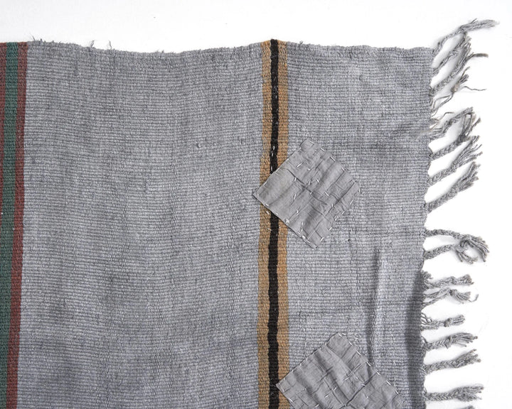 Gray Turkish Kilim Rug 6' x 9' 5" Flat-Weave | No. VR30013