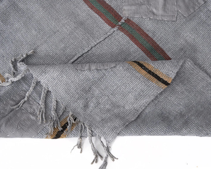 Gray Turkish Kilim Rug 6' x 9' 5" Flat-Weave | No. VR30013