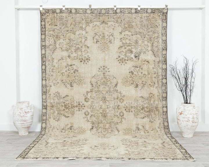 Multicolor Turkish Oushak Rug 6'8" x 10'6" Hand-Knotted | No. VR30054