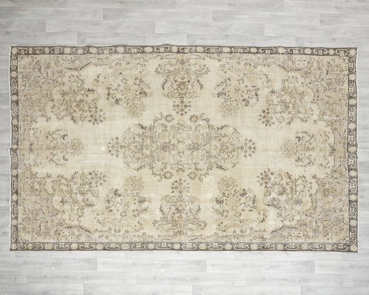Multicolor Turkish Oushak Rug 6'8" x 10'6" Hand-Knotted | No. VR30054