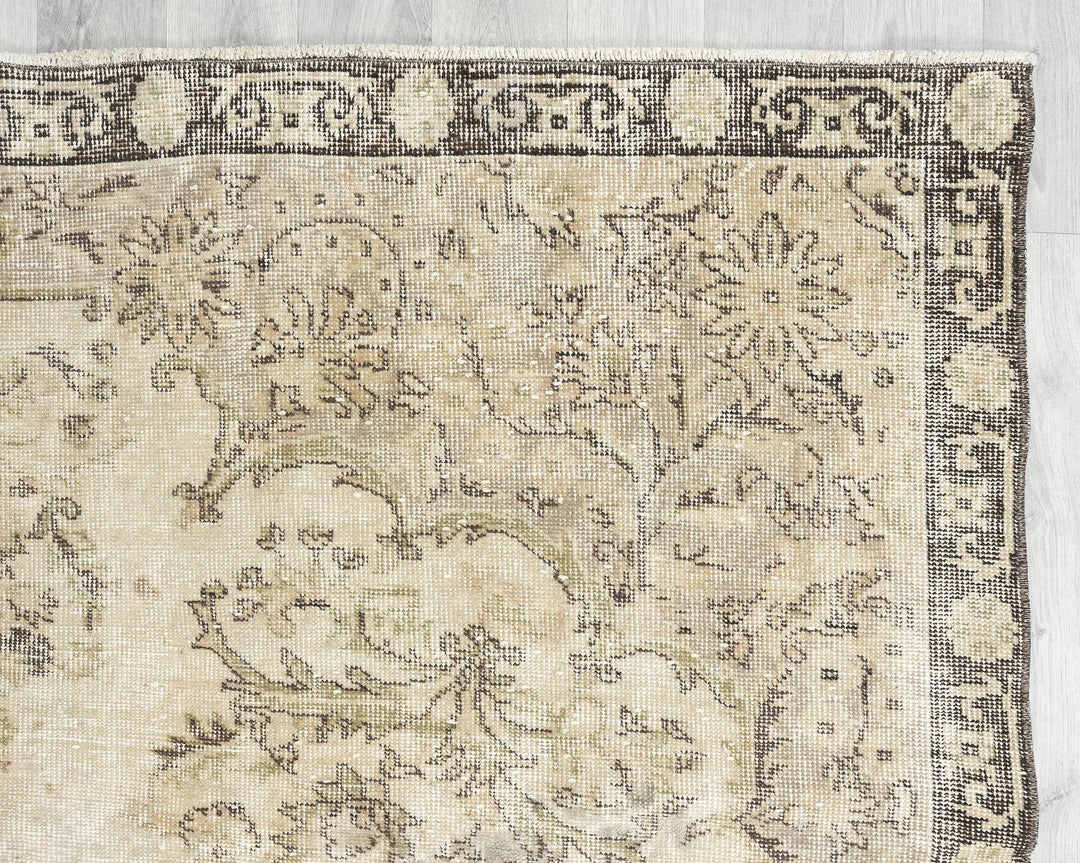 Multicolor Turkish Oushak Rug 6'8" x 10'6" Hand-Knotted | No. VR30054