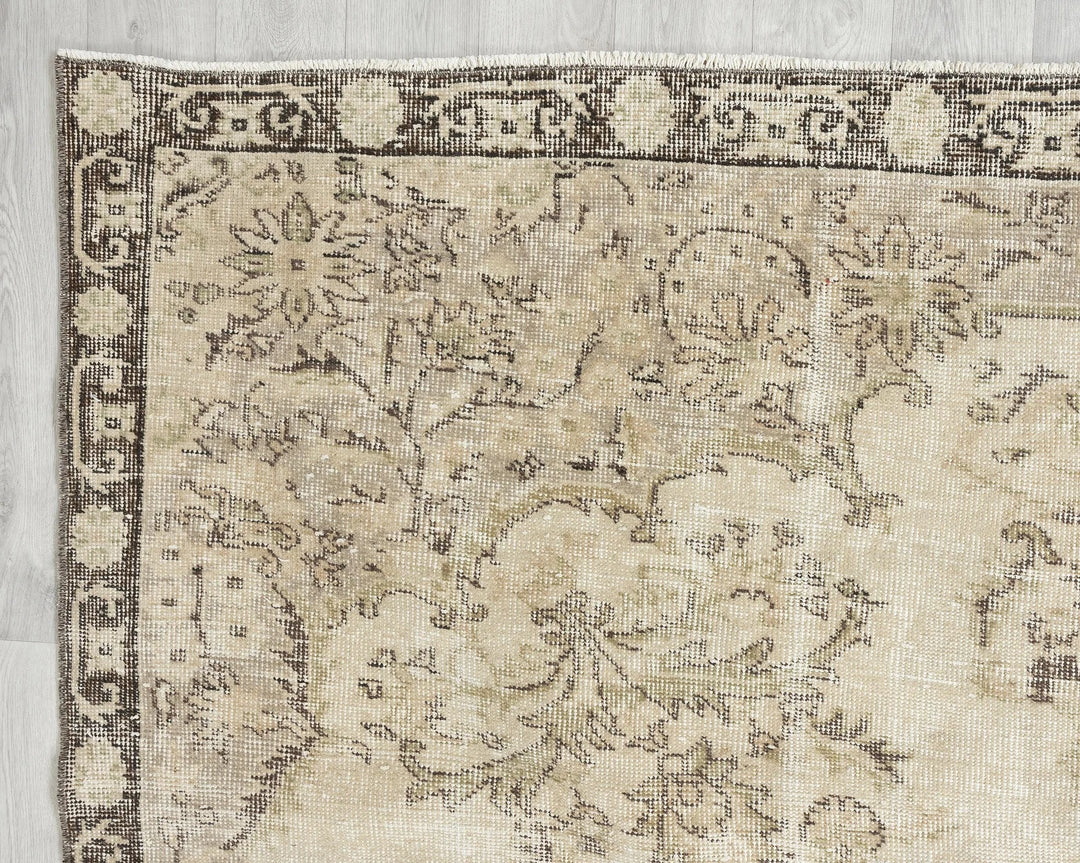 Multicolor Turkish Oushak Rug 6'8" x 10'6" Hand-Knotted | No. VR30054