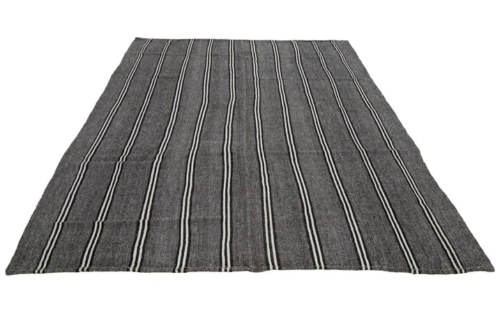 Gray Kilim Rug 7' 3" x 9' 10" | No. VR30085