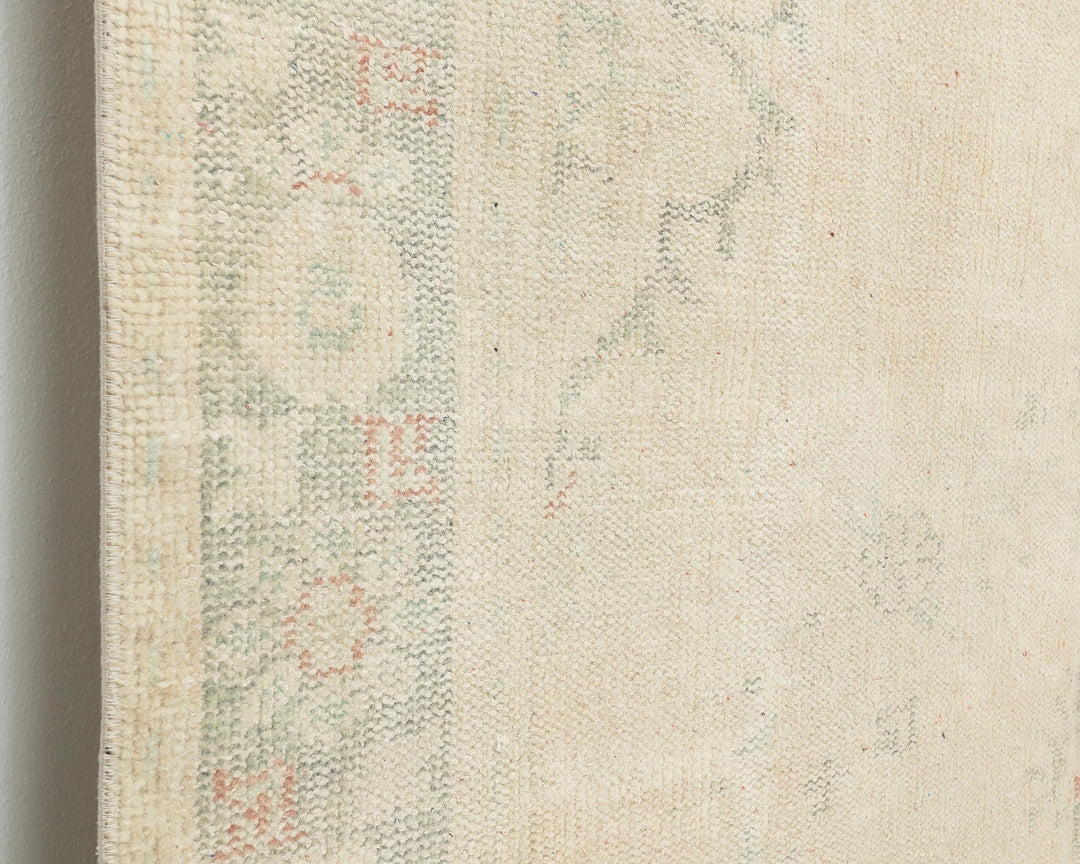 Beige Turkish Oushak Rug 7' x 9' 6" Hand-Knotted | No. VR30253