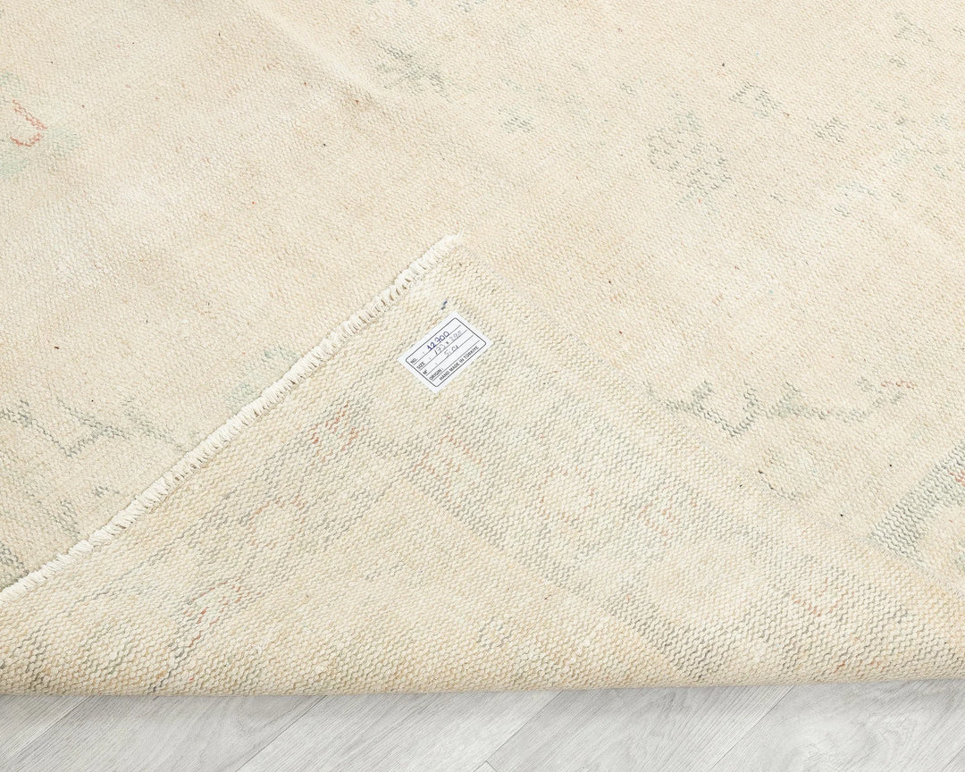Beige Turkish Oushak Rug 7' x 9' 6" Hand-Knotted | No. VR30253