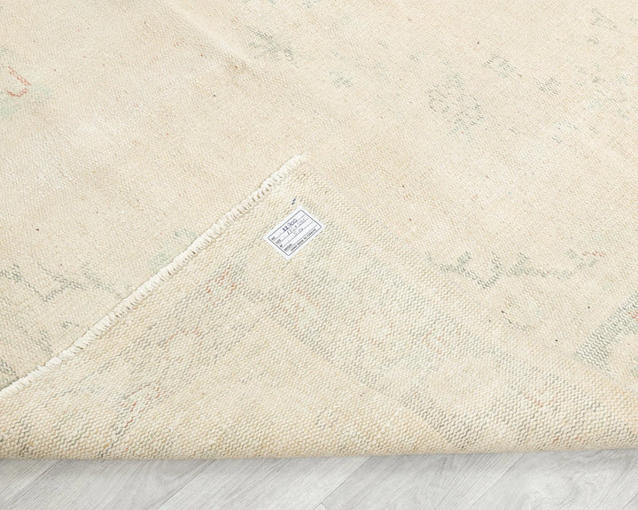Beige Turkish Oushak Rug 7' x 9' 6" Hand-Knotted | No. VR30253