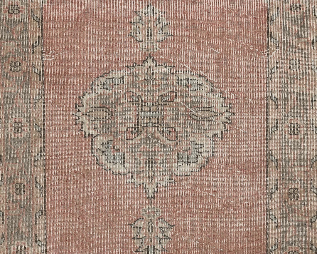 Pink Turkish Oushak Rug 3' 3" x 11' 6" Hand-Knotted | No. VR30379