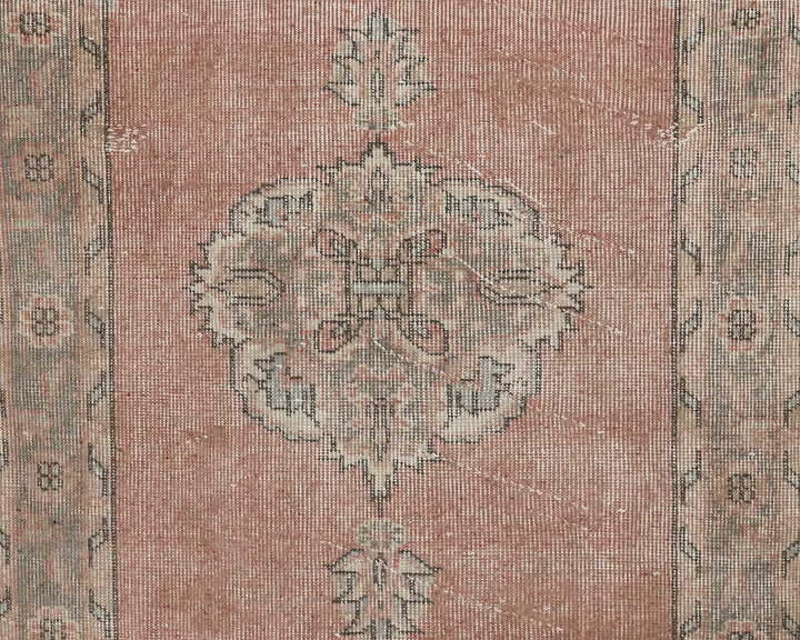 Pink Turkish Oushak Rug 3' 3" x 11' 6" Hand-Knotted | No. VR30379