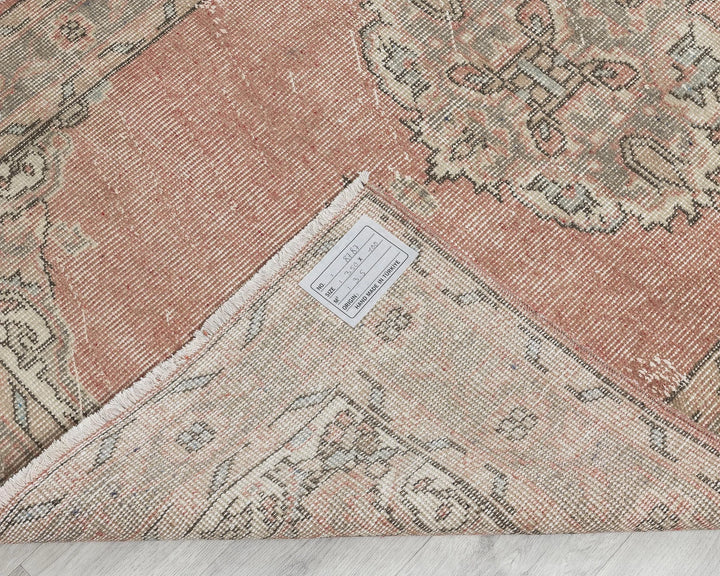 Pink Turkish Oushak Rug 3' 3" x 11' 6" Hand-Knotted | No. VR30379