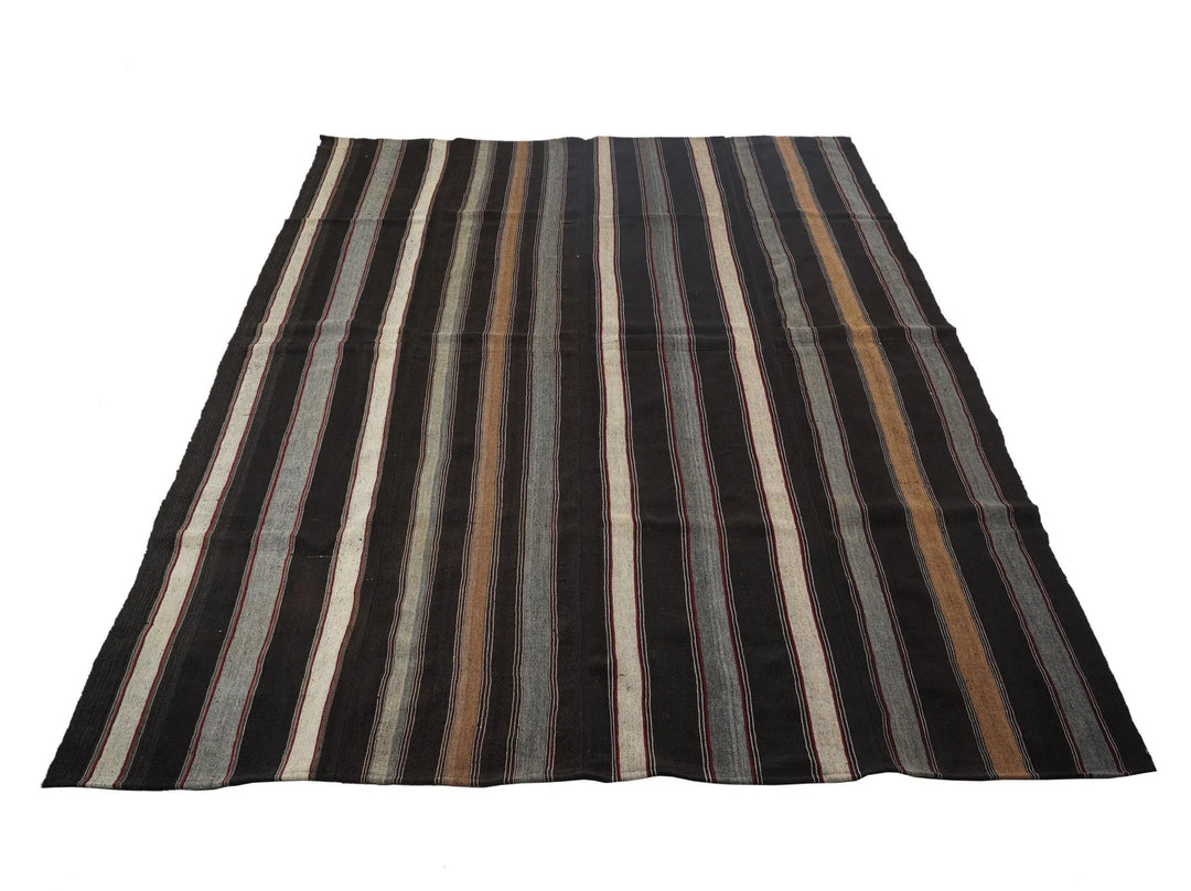 Multicolor Turkish Kilim Rug 9' 6" x 13' 2" Flat-Weave | No. VR30409