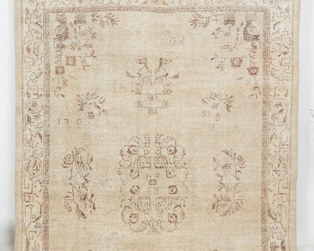 Multicolor Turkish Oushak Rug 6'6" x 9'8" Hand-Knotted view