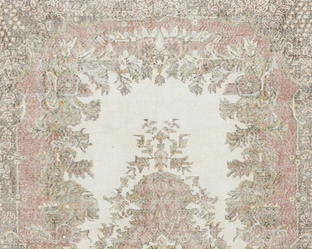 Multicolor Turkish Oushak Rug 5' 11" x 9' 8" Hand-Knotted | No. VR30575