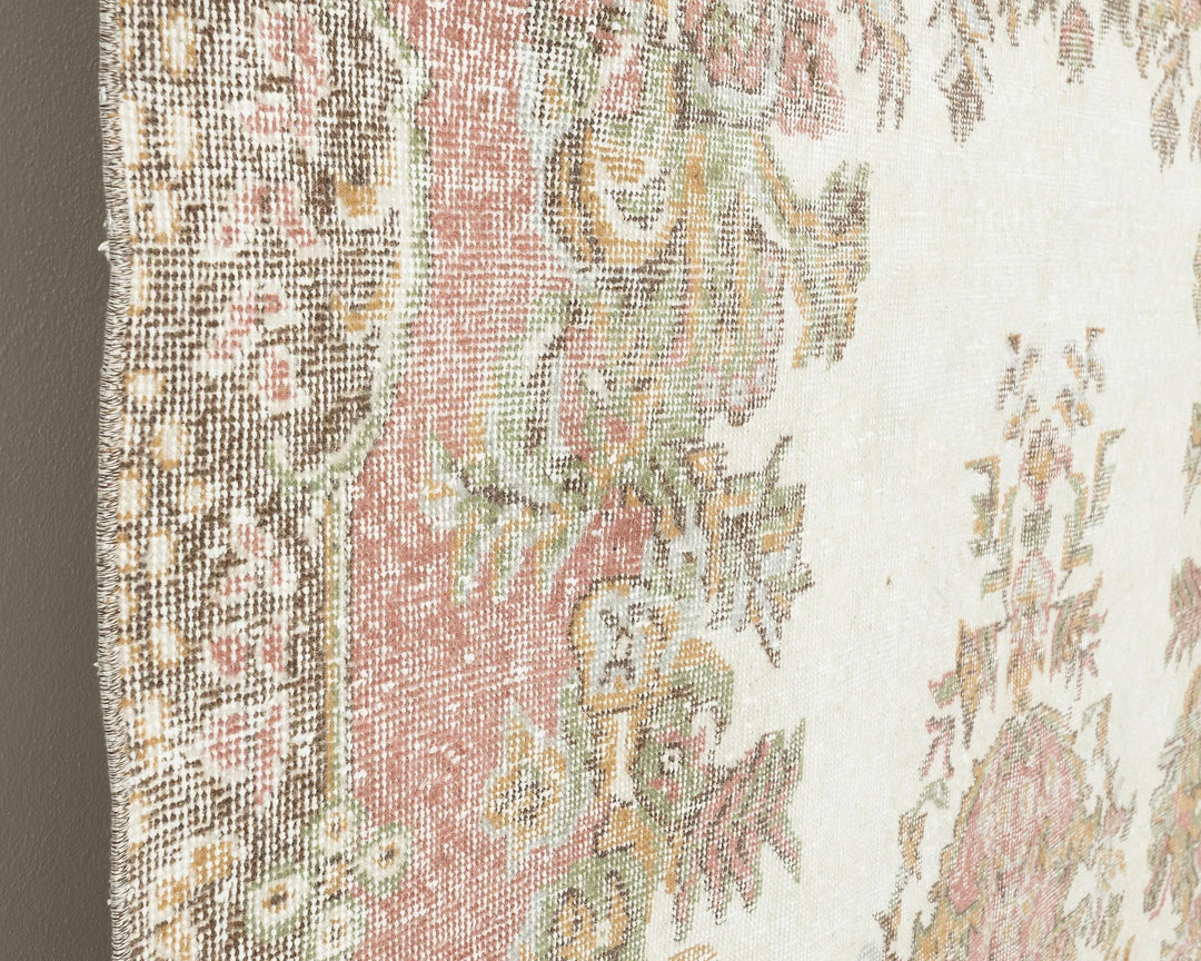 Multicolor Turkish Oushak Rug 5' 11" x 9' 8" Hand-Knotted | No. VR30575