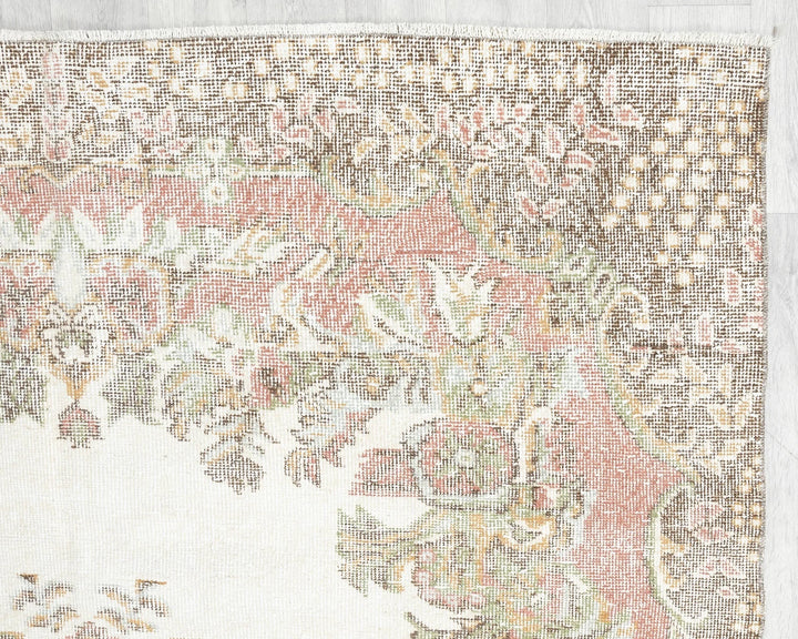 Multicolor Turkish Oushak Rug 5' 11" x 9' 8" Hand-Knotted | No. VR30575