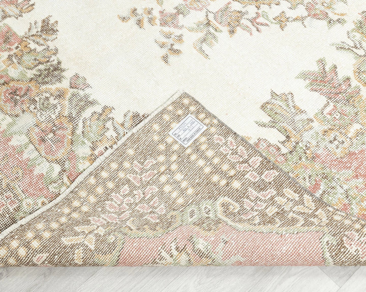 Multicolor Turkish Oushak Rug 5' 11" x 9' 8" Hand-Knotted | No. VR30575
