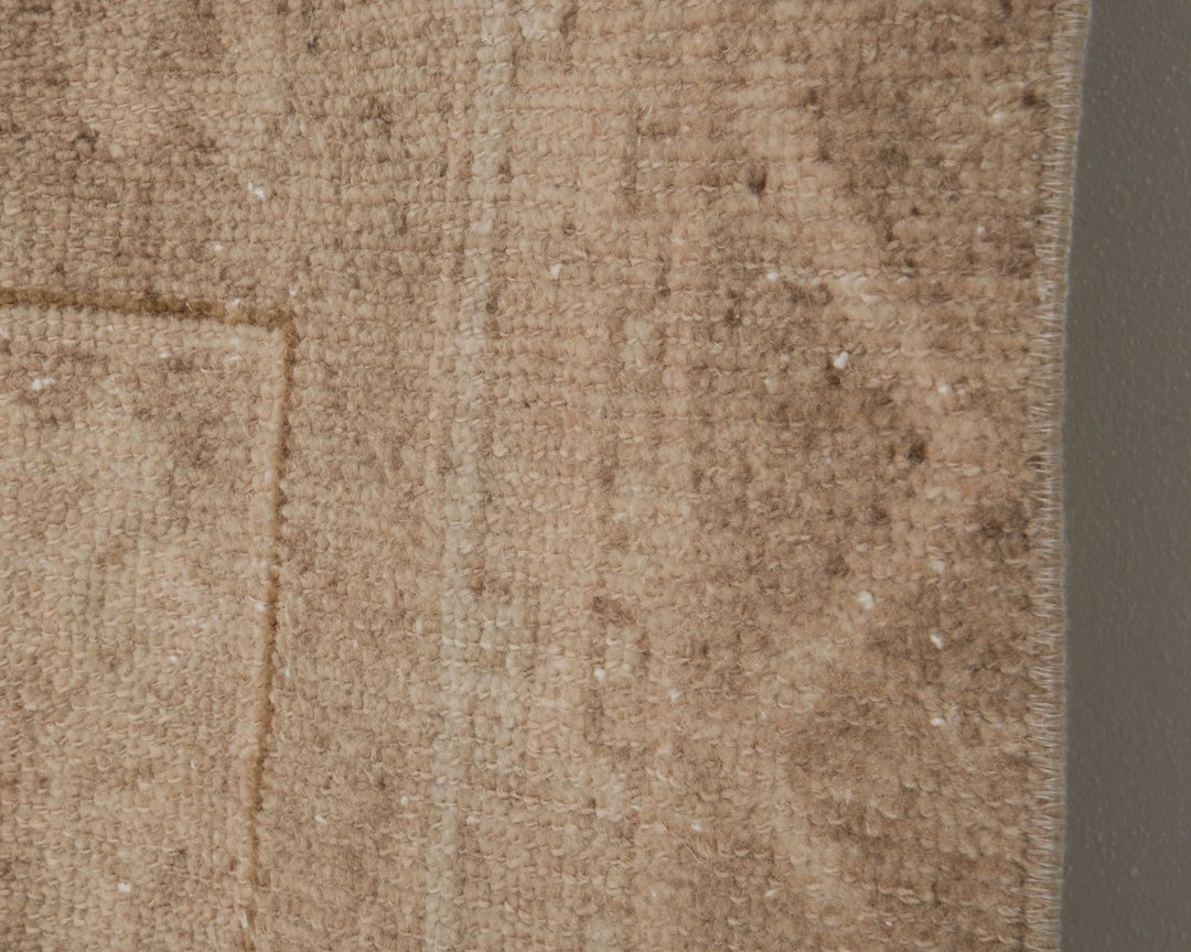 Beige Turkish Oushak Rug 3'5" x 11'7" Hand-Knotted | No. VR30742