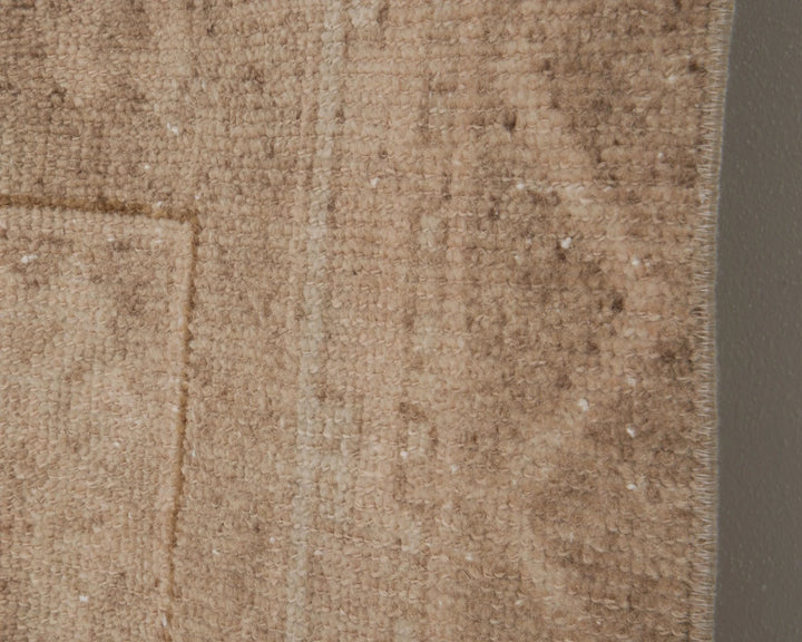 Beige Turkish Oushak Rug 3'5" x 11'7" Hand-Knotted | No. VR30742