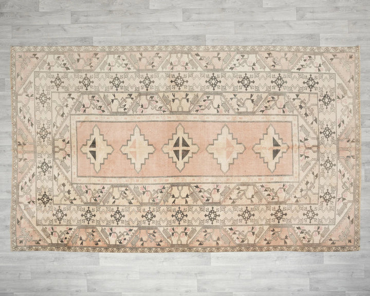 Multicolor Turkish Oushak Rug 6'3" x 10'1" Hand-Knotted | No. VR30746