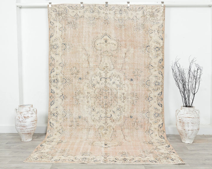 Multicolor Turkish Oushak Rug 5' 11" x 9' 8" Hand-Knotted | No. VR30767