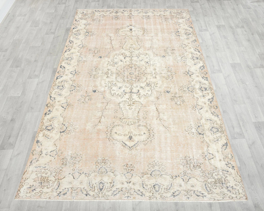Multicolor Turkish Oushak Rug 5' 11" x 9' 8" Hand-Knotted | No. VR30767