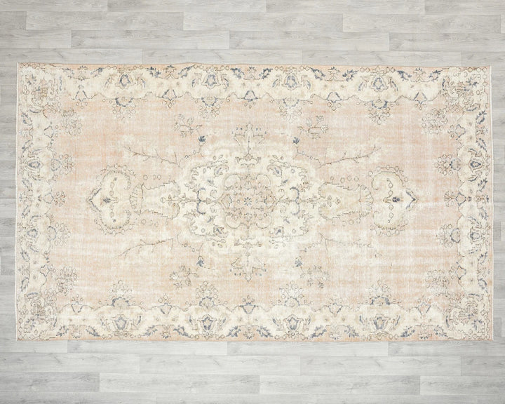 Multicolor Turkish Oushak Rug 5' 11" x 9' 8" Hand-Knotted | No. VR30767