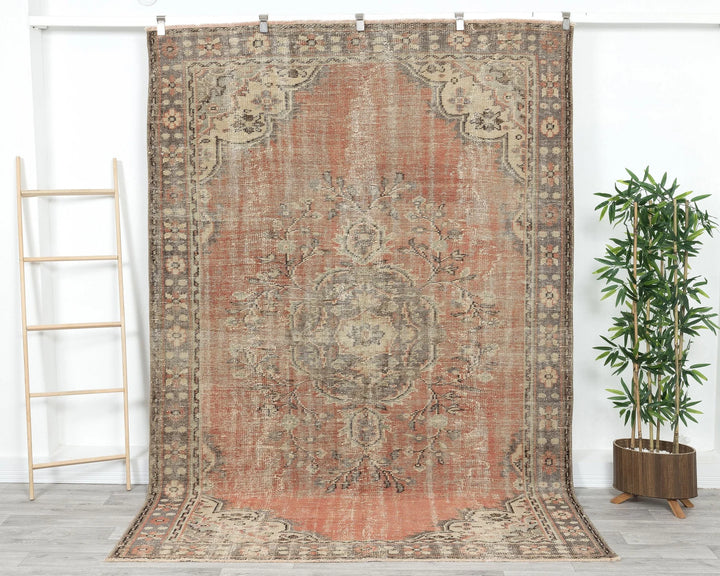 Multicolor Turkish Oushak Rug 6' 3" x 9' Hand-Knotted | No. VR30777
