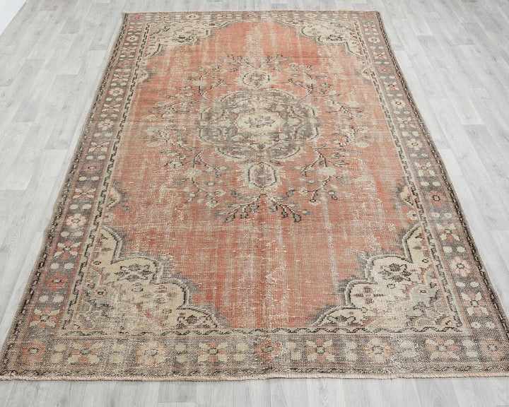 Multicolor Turkish Oushak Rug 6' 3" x 9' Hand-Knotted | No. VR30777