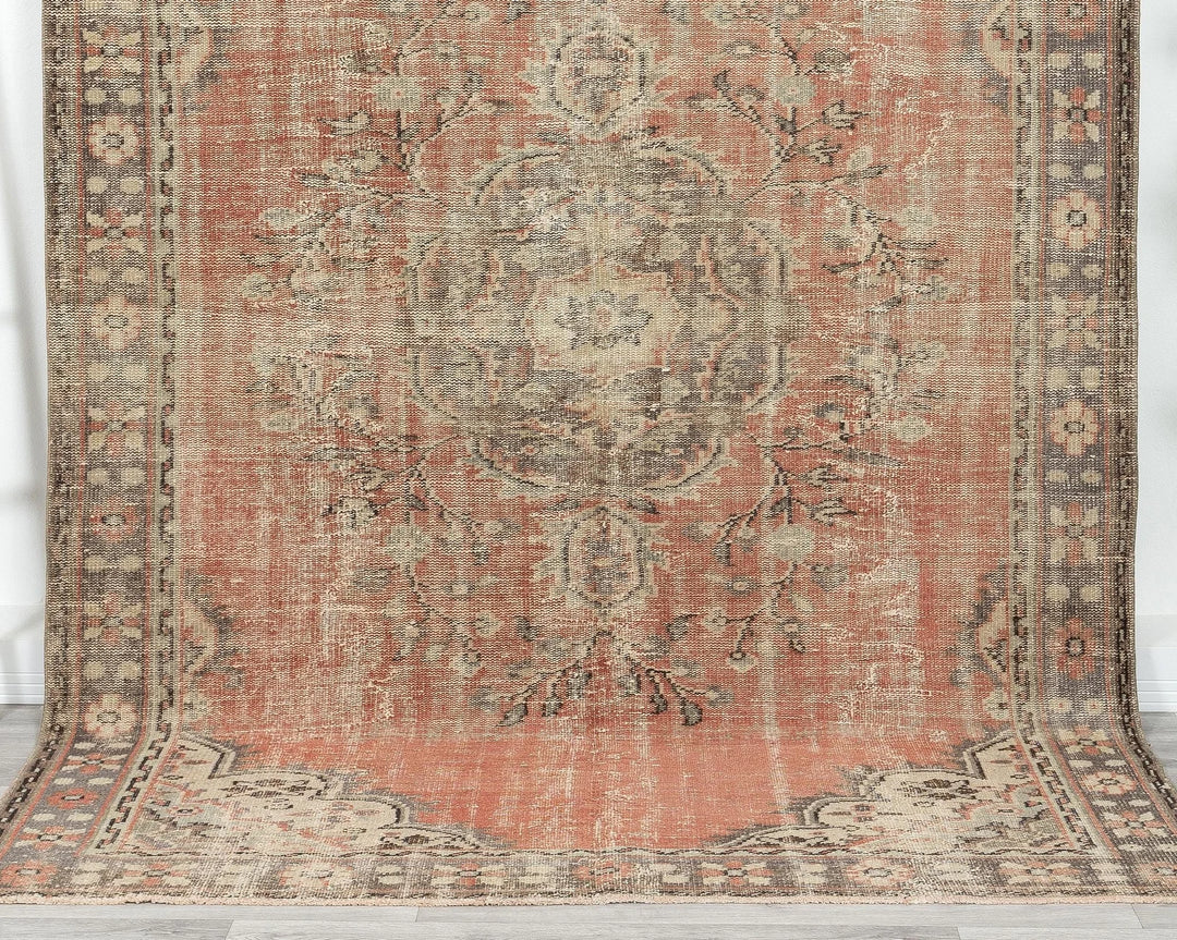 Multicolor Turkish Oushak Rug 6' 3" x 9' Hand-Knotted | No. VR30777