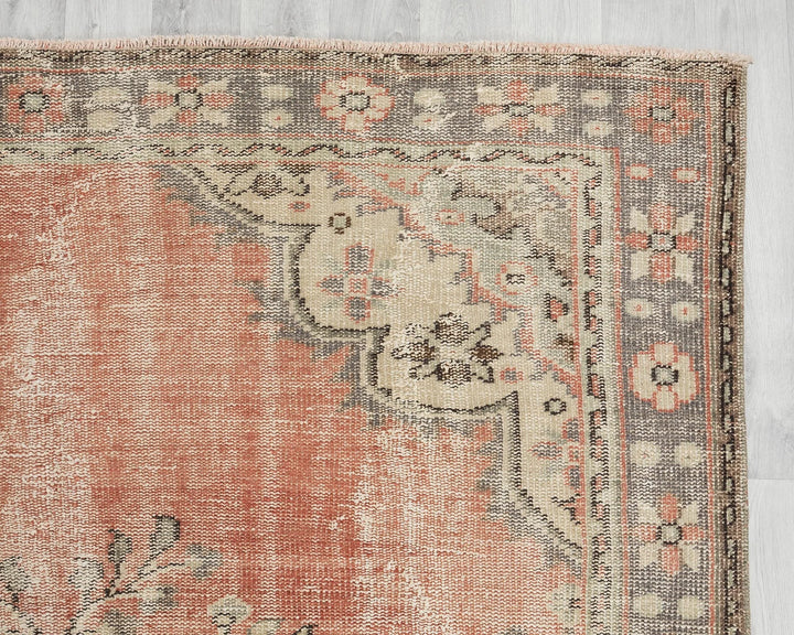 Multicolor Turkish Oushak Rug 6' 3" x 9' Hand-Knotted | No. VR30777