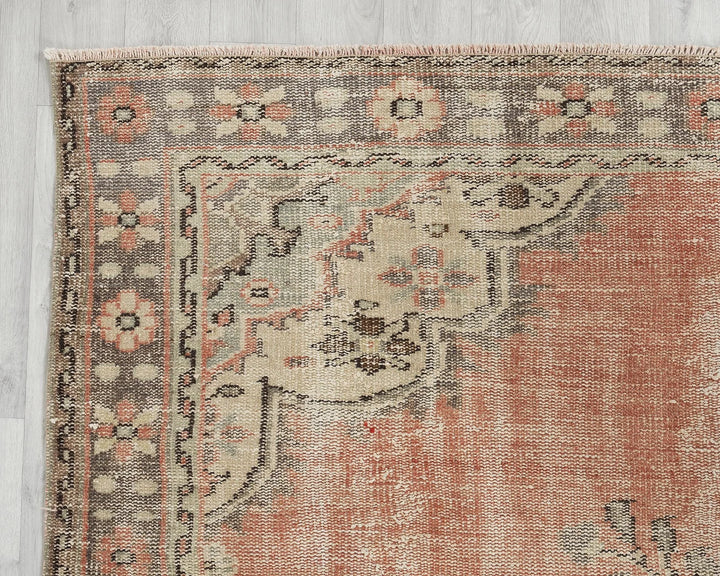 Multicolor Turkish Oushak Rug 6' 3" x 9' Hand-Knotted | No. VR30777