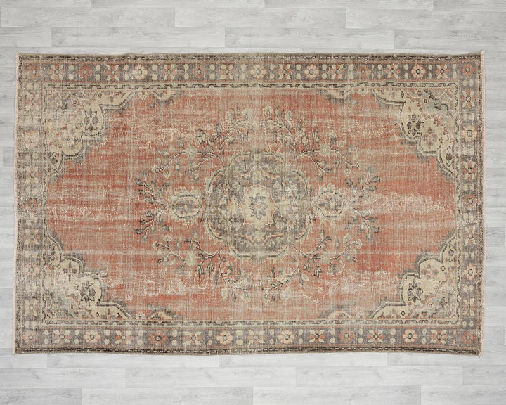 Multicolor Turkish Oushak Rug 6' 3" x 9' Hand-Knotted | No. VR30777