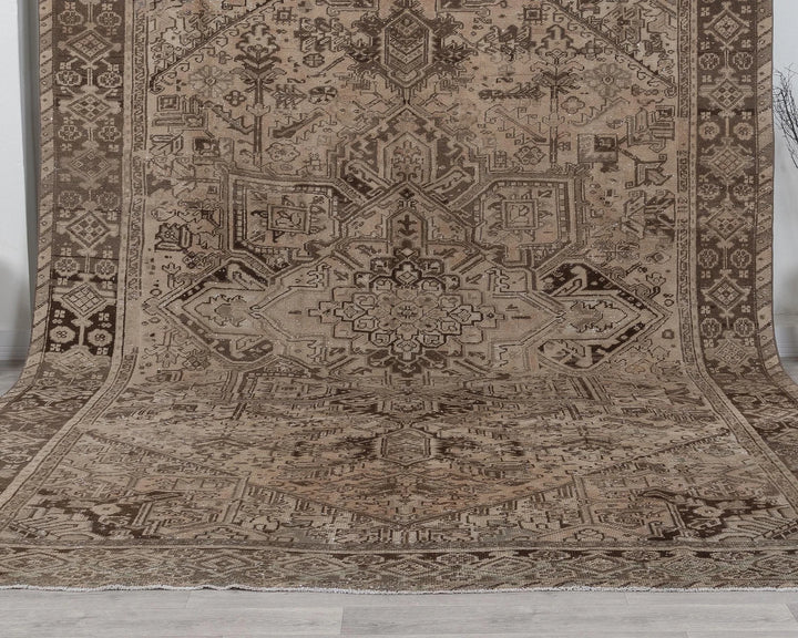 Beige Turkish Oushak Rug 9' x 12' 4" Hand-Knotted | No. VR30788