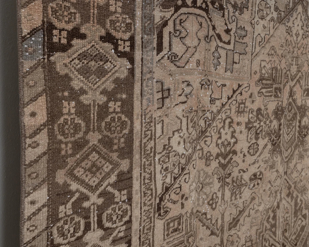 Beige Turkish Oushak Rug 9' x 12' 4" Hand-Knotted | No. VR30788