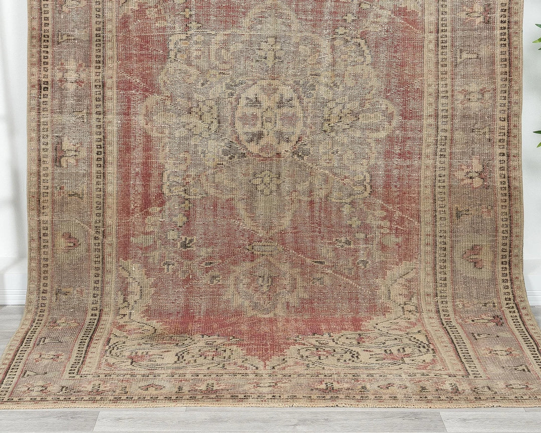 Multicolor Turkish Oushak Rug 6' 1" x 9' 2" Hand-Knotted | No. VR30806