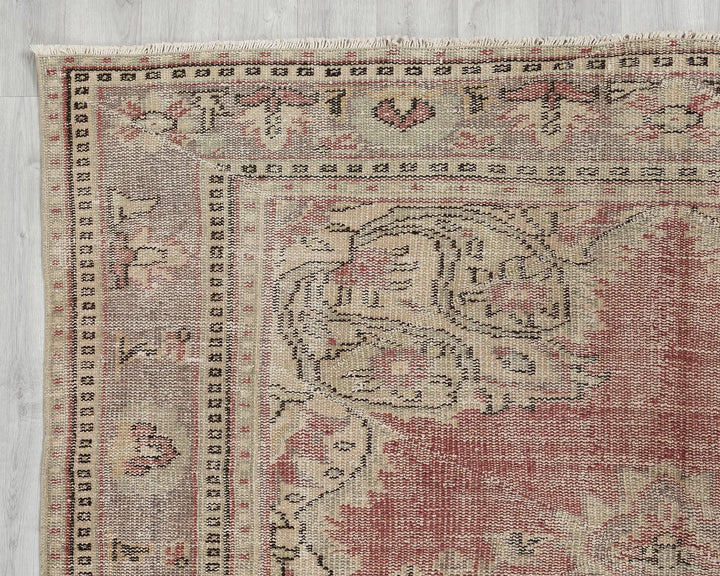 Multicolor Turkish Oushak Rug 6' 1" x 9' 2" Hand-Knotted | No. VR30806